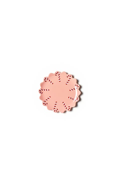 Provence Candy Cane Scallop Salad Plate