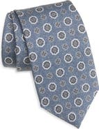 David Donahue Geometric Silk Necktie
