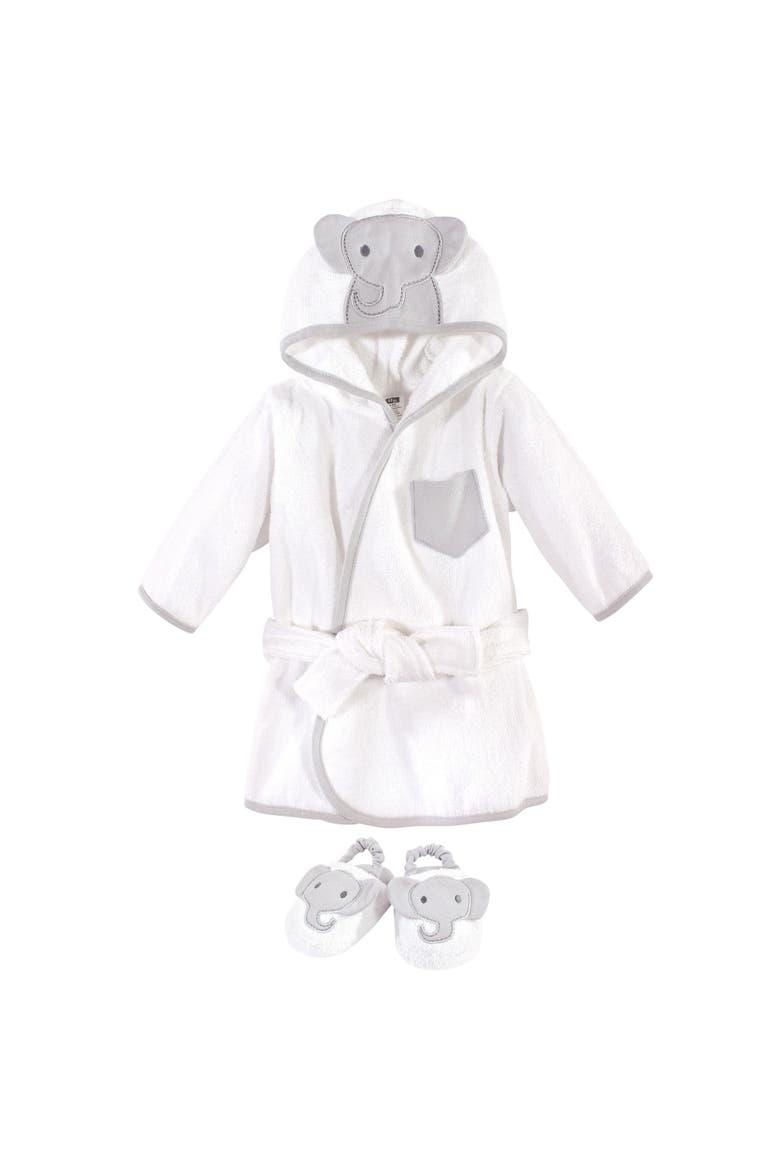 Cotton Animal Face Bathrobe, Main, color, Modern Elephant