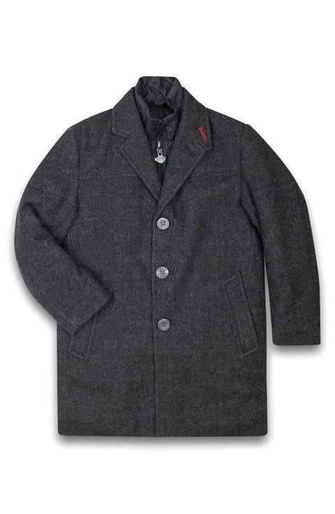 Kids' New City Tweed Overcoat with Bib (Toddler, Little Kid & Big Kid)
