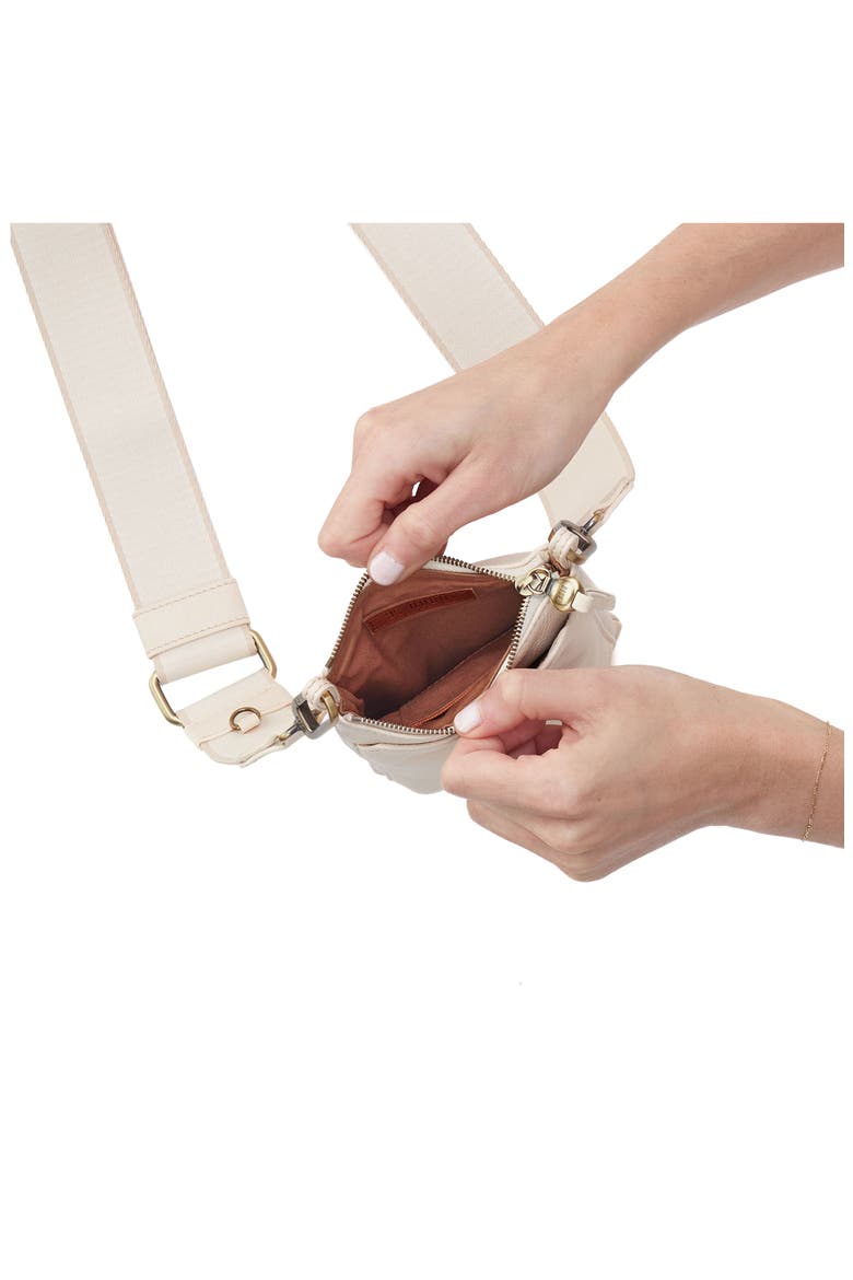 Cass Leather Phone Crossbody Bag, Alternate, color, CREAM