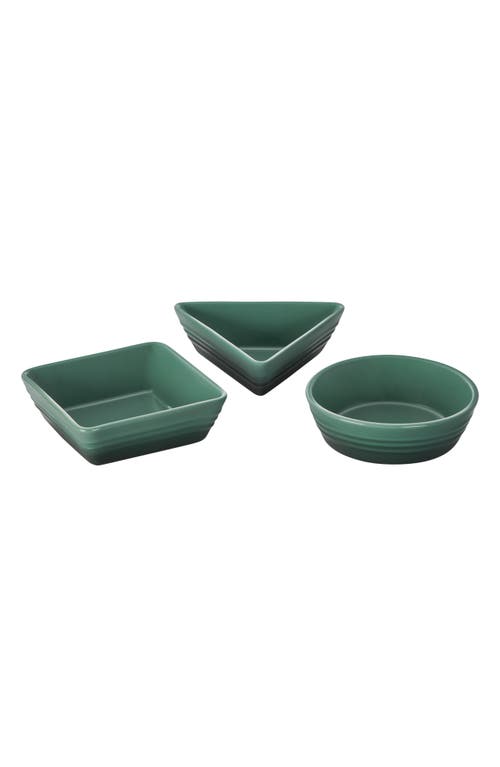 Le Creuset Stoneware 3-piece Tapas Dish Set In Artichaut