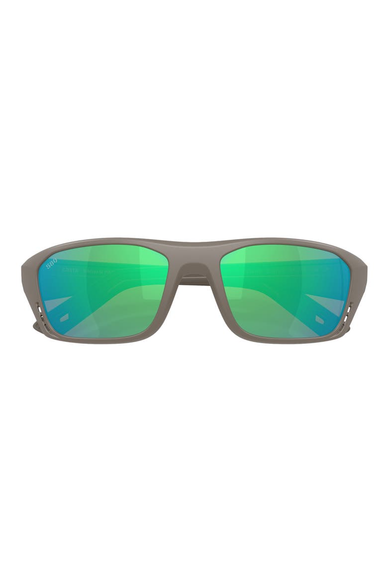 Whitetip Pro 57mm Polarized Rectangular Sunglasses, Alternate, color, MATTE OLIVE SHALE / GREEN