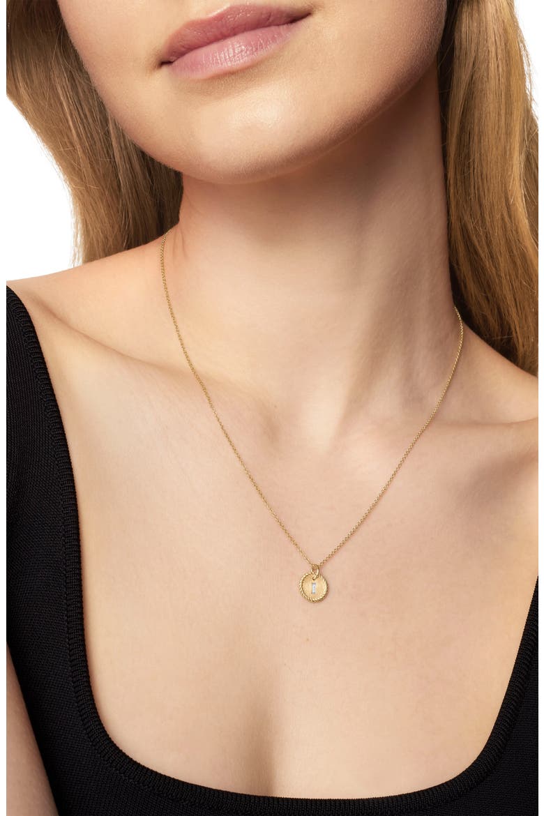 Cable Collectibles Diamond Initial Pendant Necklace, Alternate, color, I