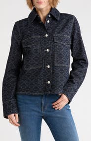 BOSS Gadison Logo Print Denim Jacket