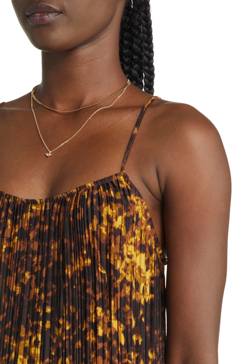Rails Ami Toritese Shell Print Plissé Slip Dress, Alternate, color, 