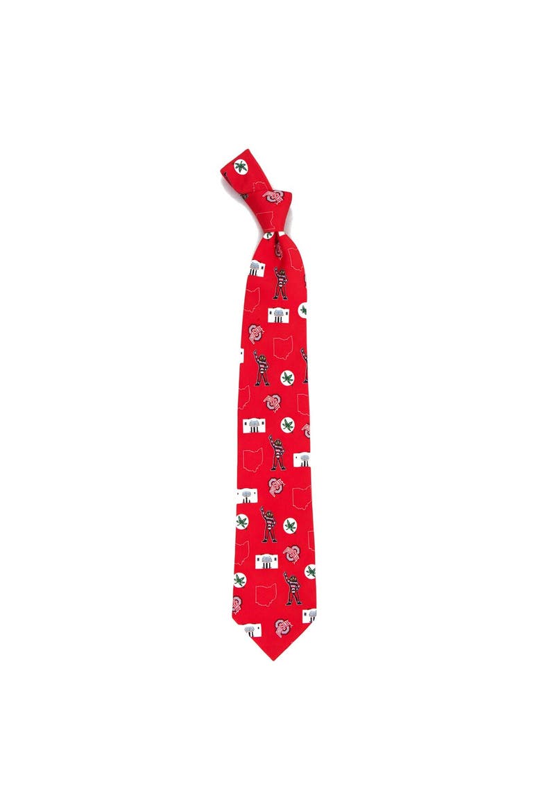 Ohio State Buckeyes Hometown Silk Tie, Main, color, Red