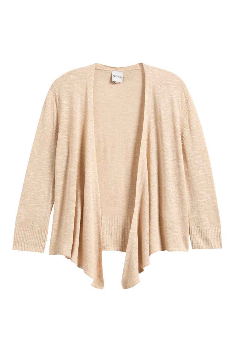 Slub Knit 4-Way Cardigan, Alternate, color, JUTE