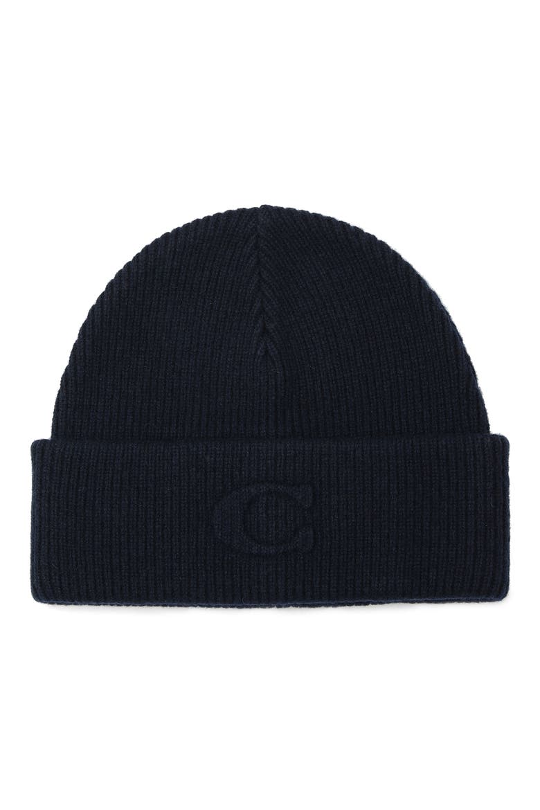 Rib Embossed Beanie, Alternate, color, DEEP BLUE