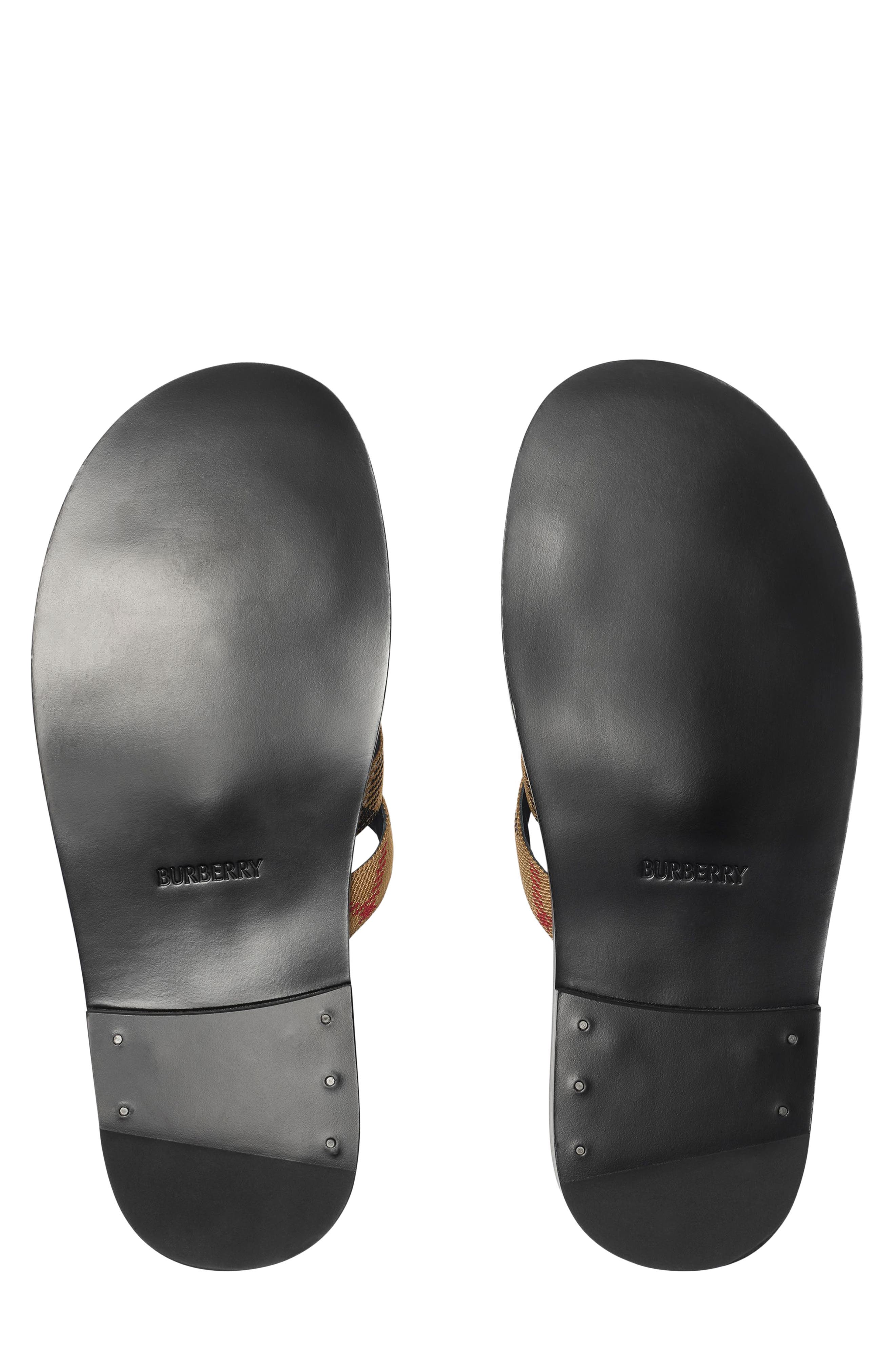 Burberry Drift Slide Sandal, Alternate, color, Black/ Sand Ip Check