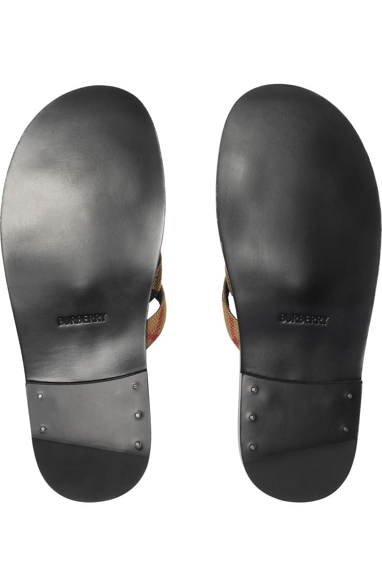 Burberry Drift Slide Sandal, Alternate, color, Black/ Sand Ip Check