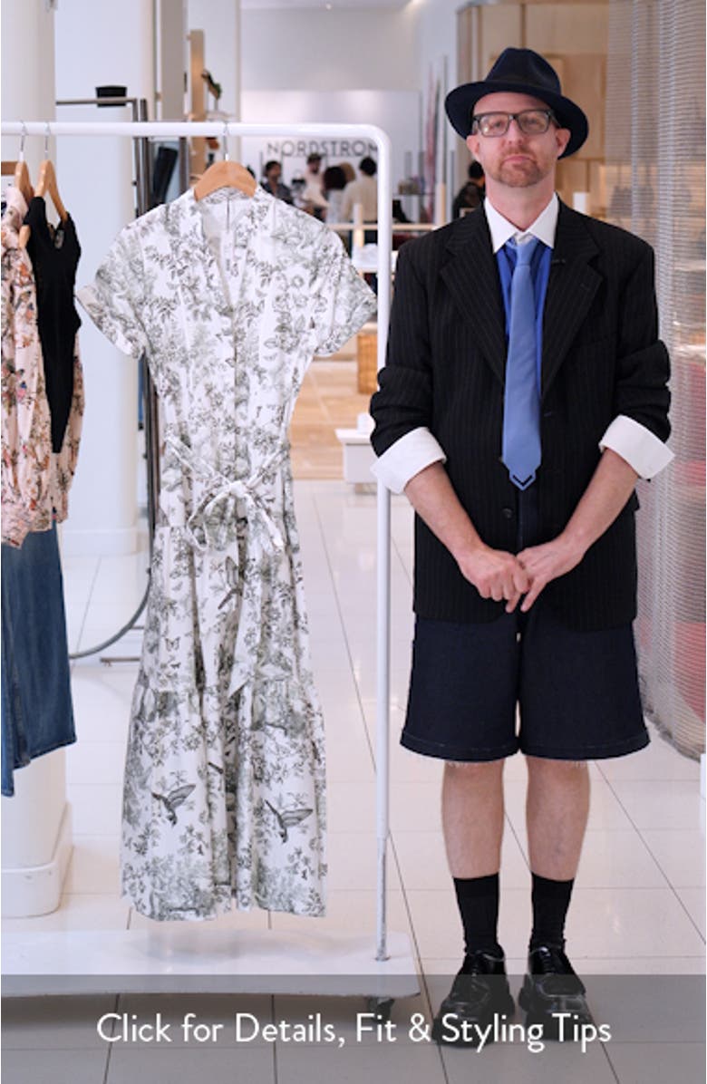 Lucy Toile Print Belted Maxi Shirtdress, sales video thumbnail