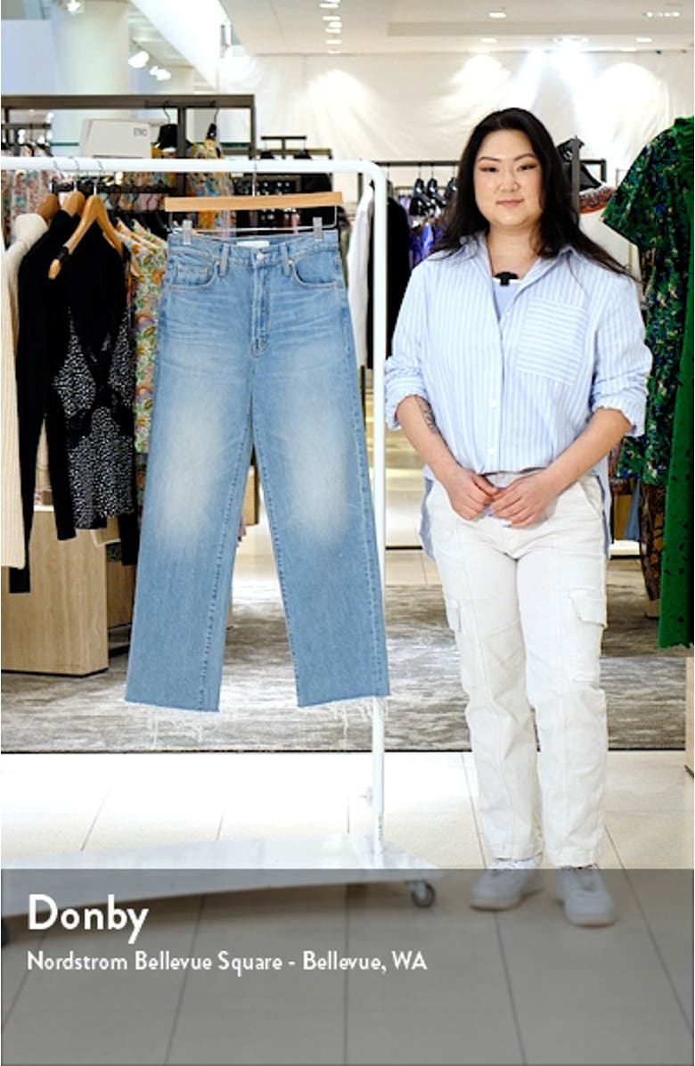 The Rambler Raw Hem Ankle Straight Leg Jeans, sales video thumbnail