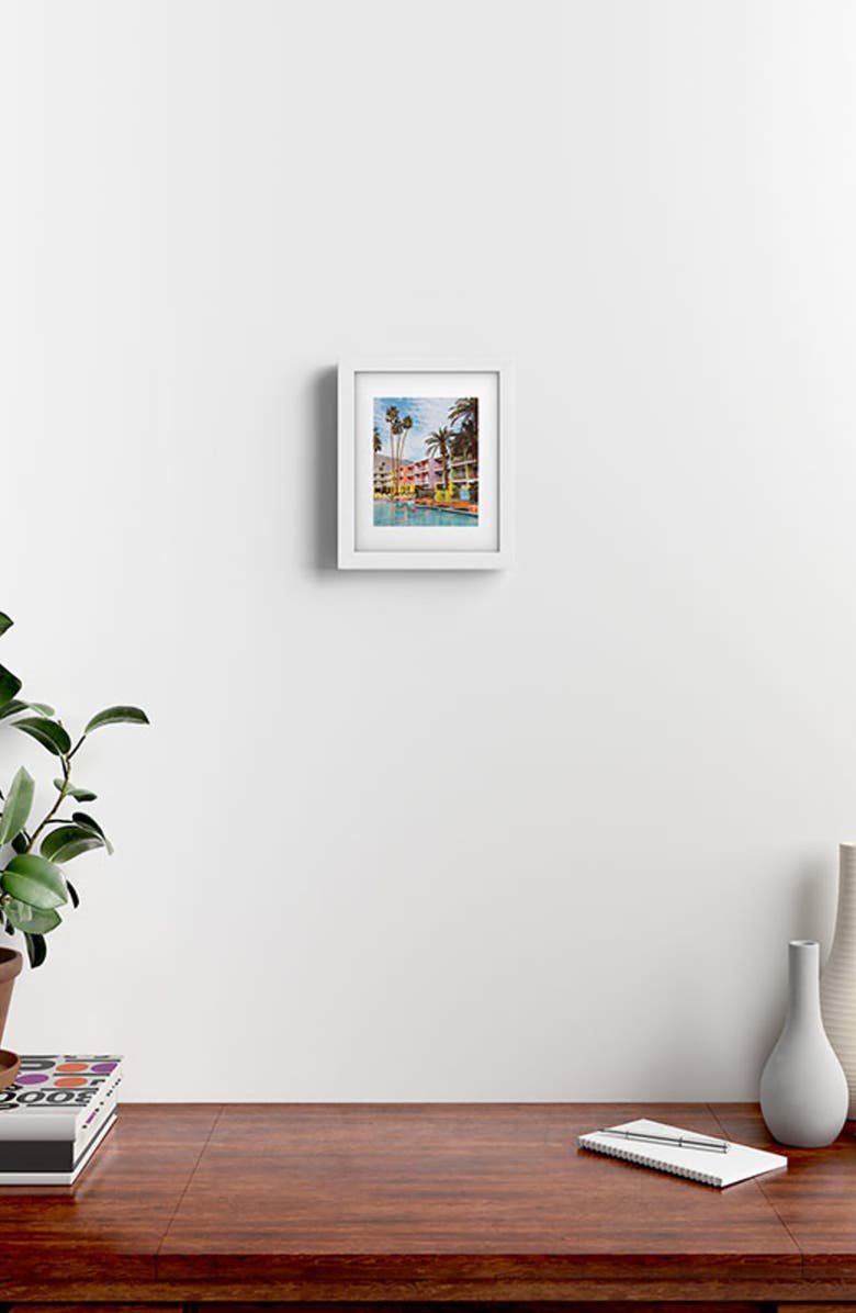 Deny Designs Palm Springs Pool Day VII Framed Art Print, Alternate, color, Blue