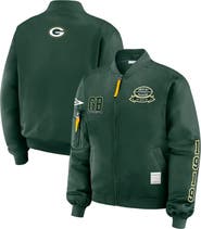 WEAR by Erin Andrews Women's WEAR by Erin Andrews Green Green Bay Packers Patch Full-Zip Bomber Jacket