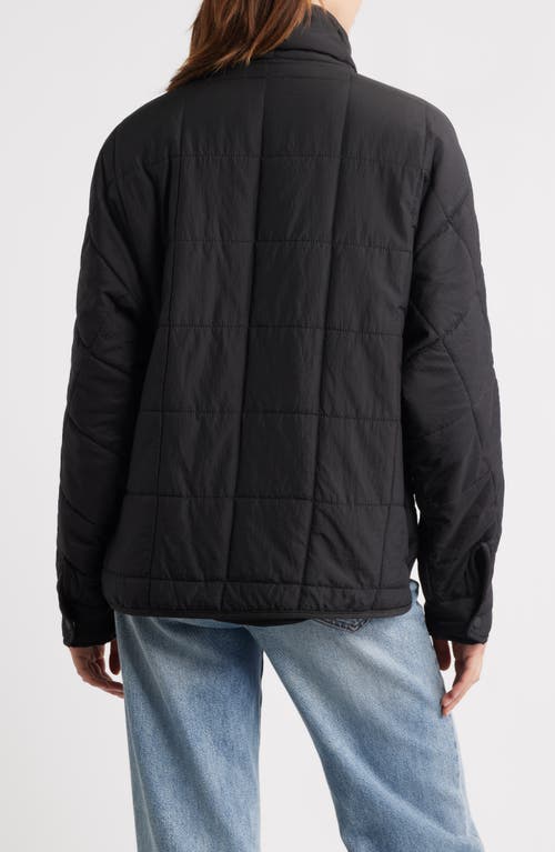 Thread & Supply Box Quilted Zip Jacket In Black