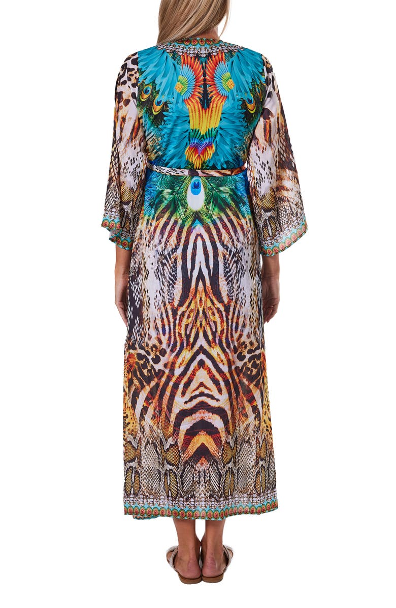RANEES Cheetah Mix Longline Duster, Alternate, color, 