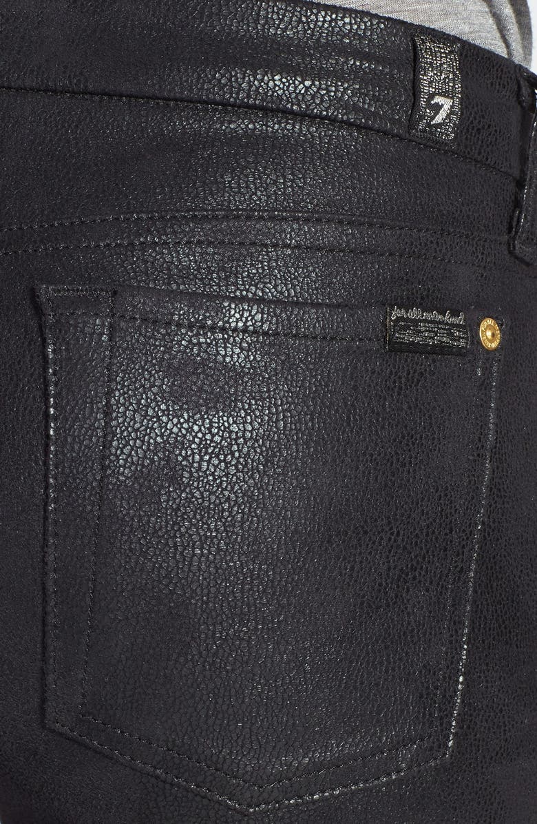 7 For All Mankind <sup>®</sup> 'The Skinny' High Rise Faux Leather Skinny Pants, Alternate, color, 