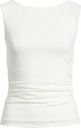 Open Edit Boat Neck Sleeveless Top