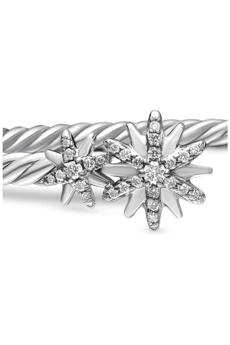 Starburst Diamond Cuff Bracelet, Alternate, color, DIAMOND/ SILVER