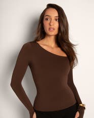 TA3 Mega Sculpting One-Shoulder Long Sleeve Top