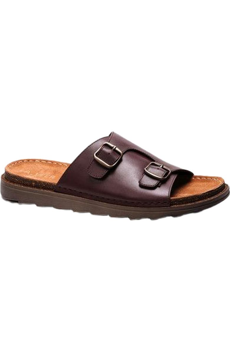 A. Veer Havana Double Strap Sandal, Main, color, Brown Leather