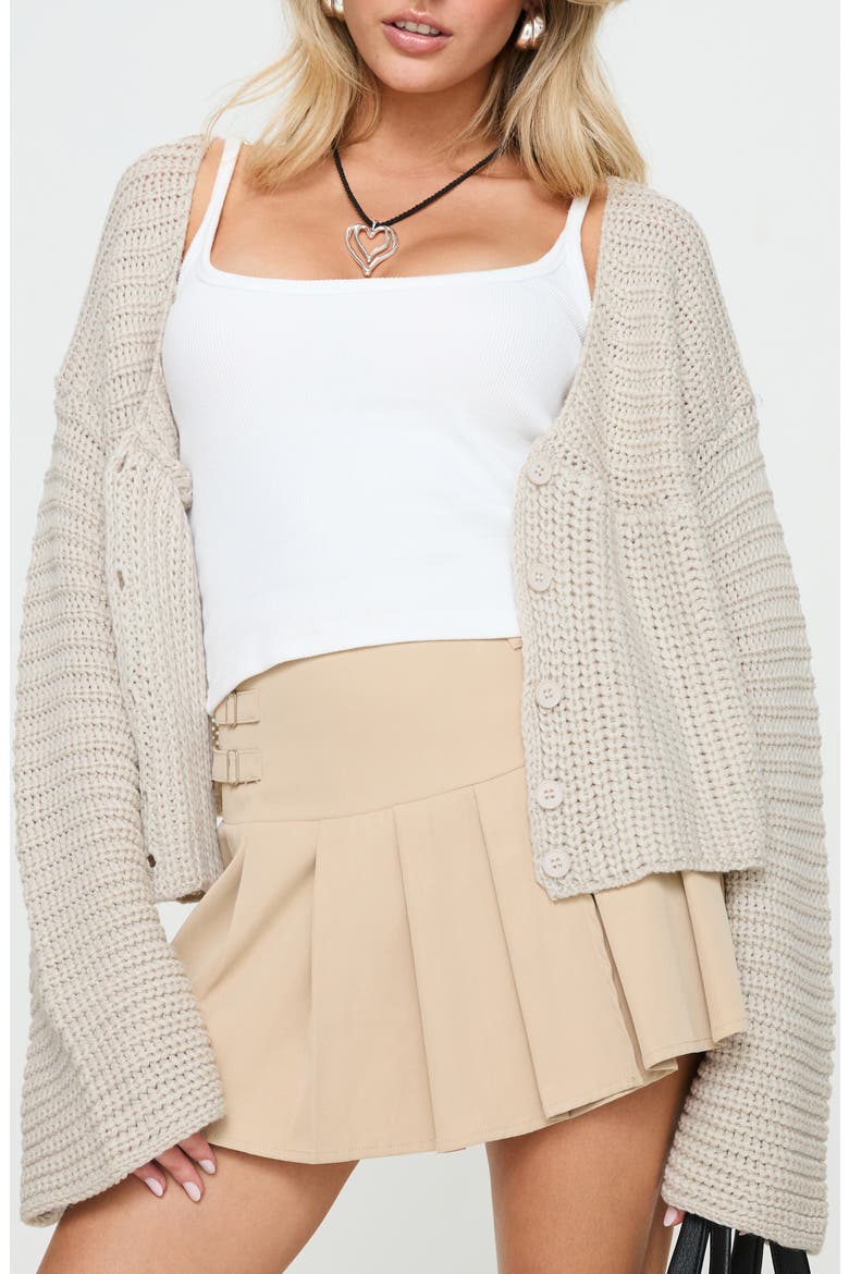 Artha Relaxed Crop Cardigan, Main, color, BEIGE