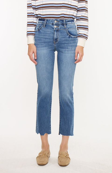Kathleen Essentials High Rise Slim Straight Jeans