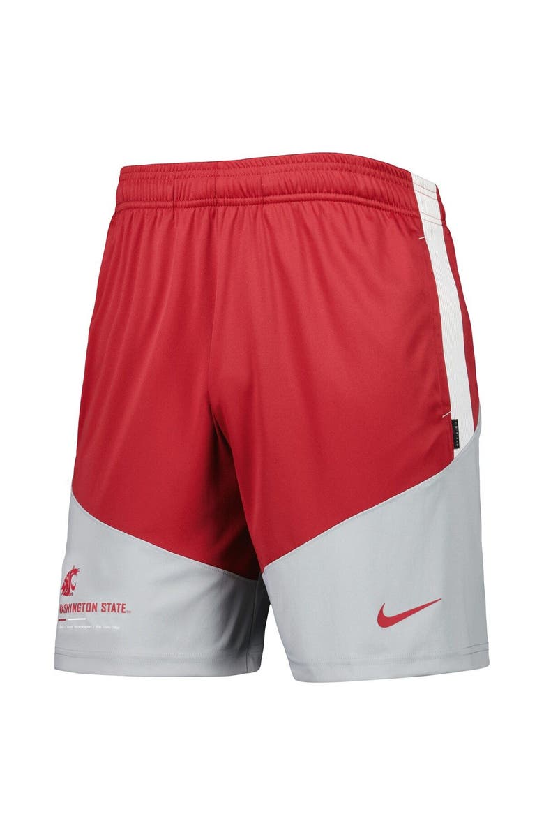Nike Men's Nike Crimson/Gray Washington State Cougars Performance Player Shorts, Alternate, color, 