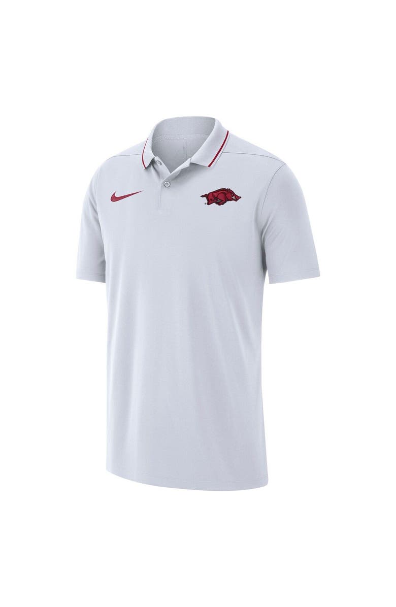 Nike Men's Nike White Arkansas Razorbacks 2023 Coaches Performance Polo, Alternate, color, White