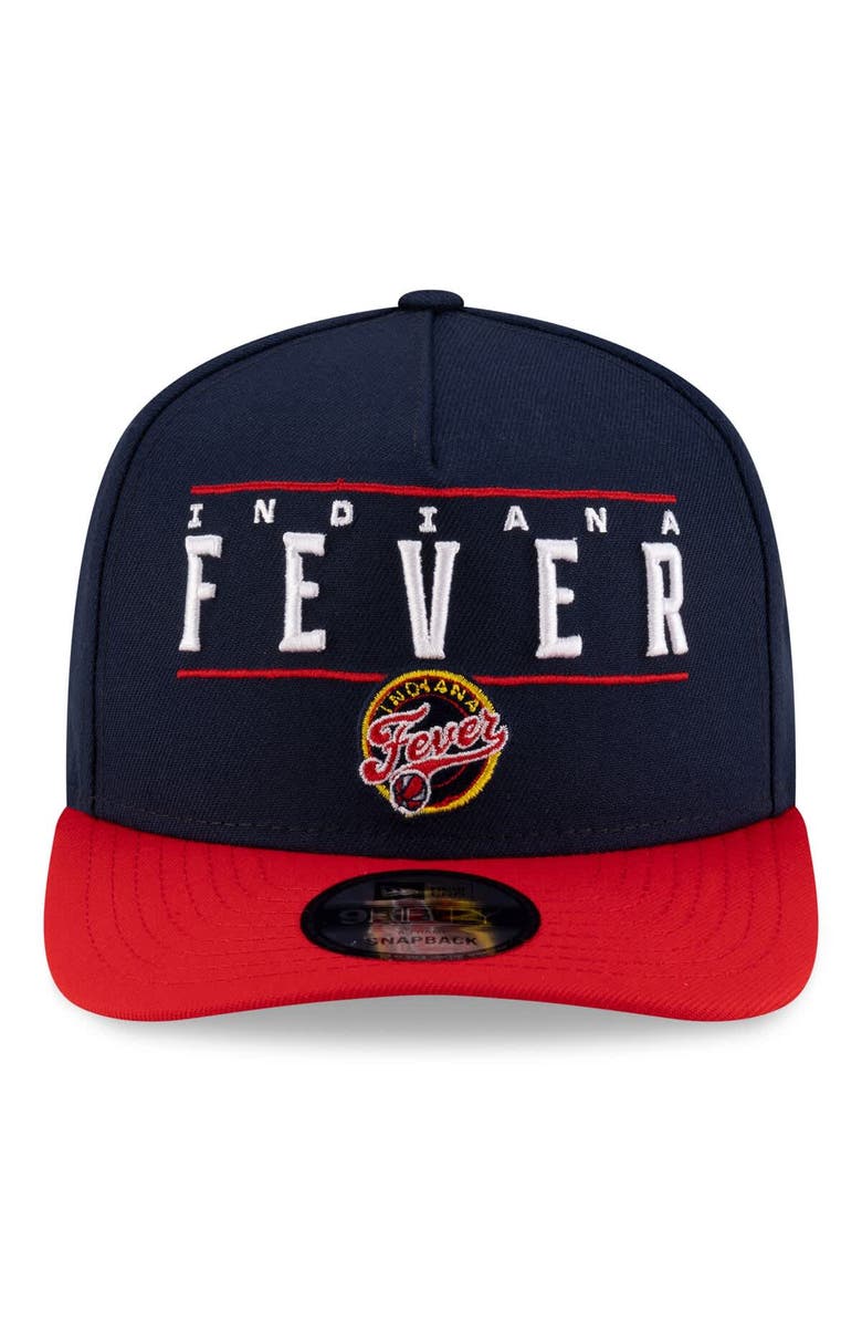 New Era Unisex New Era Navy/Red Indiana Fever 2025 WNBA Draft A-Frame 9FIFTY Snapback Hat, Alternate, color, 
