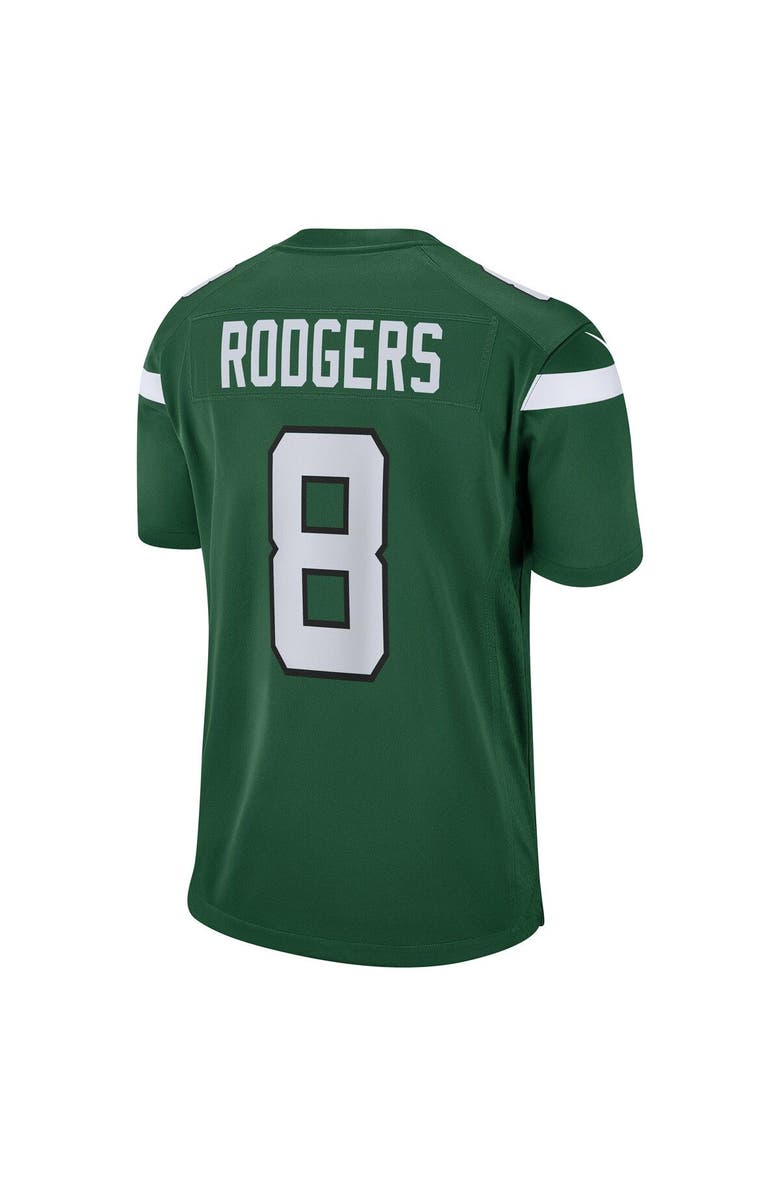 Nike Men's Nike Aaron Rodgers Gotham Green New York Jets Game Jersey, Alternate, color, 