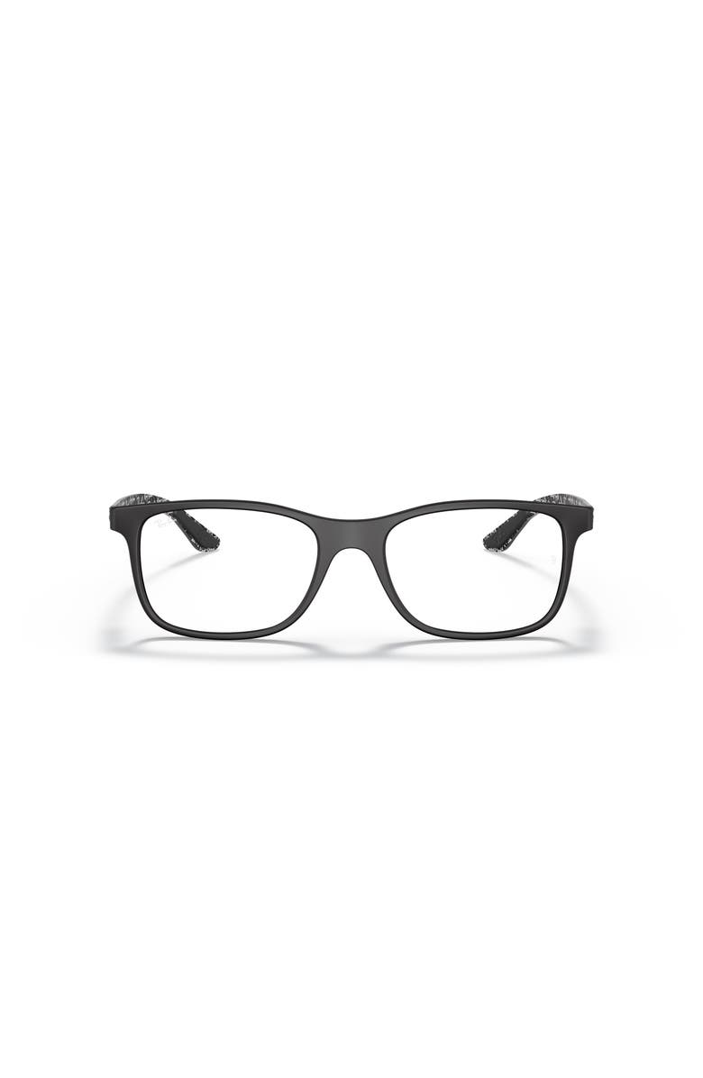 Ray-Ban 55mm Square optical glasses, Alternate, color, Black