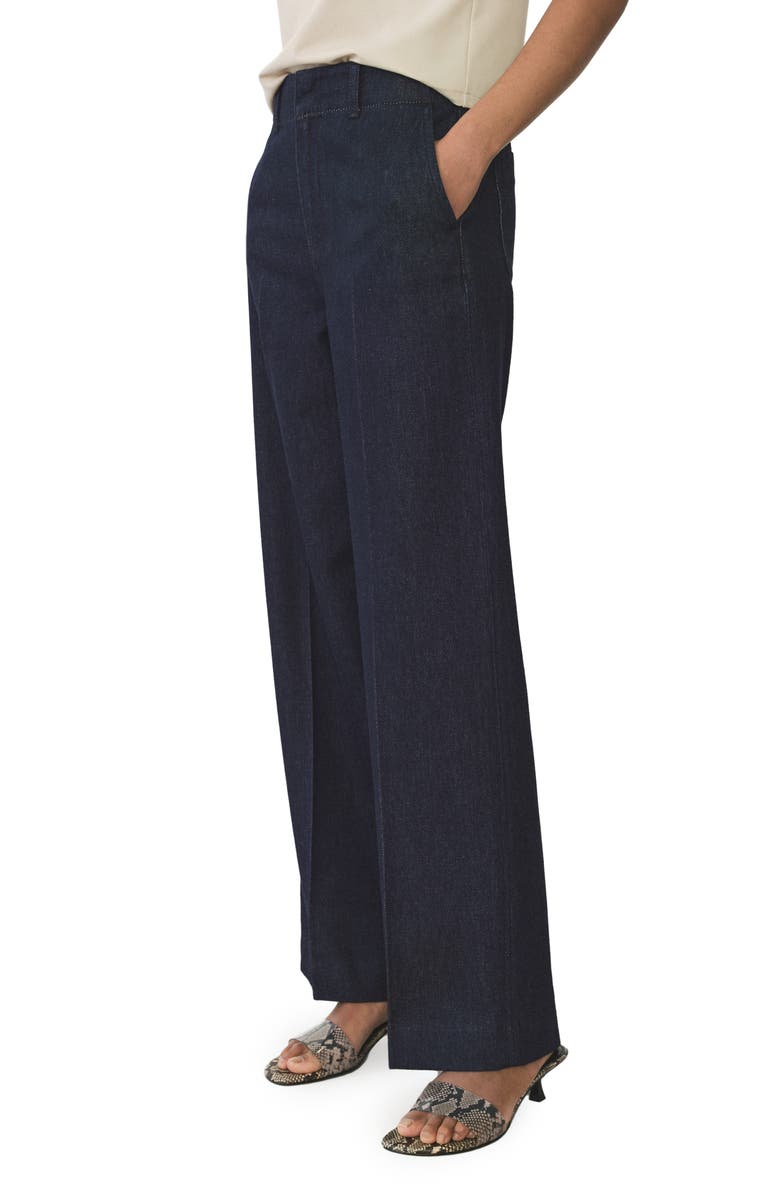 MANGO High Waist Wide Leg Trouser Jeans, Alternate, color, Open Blue