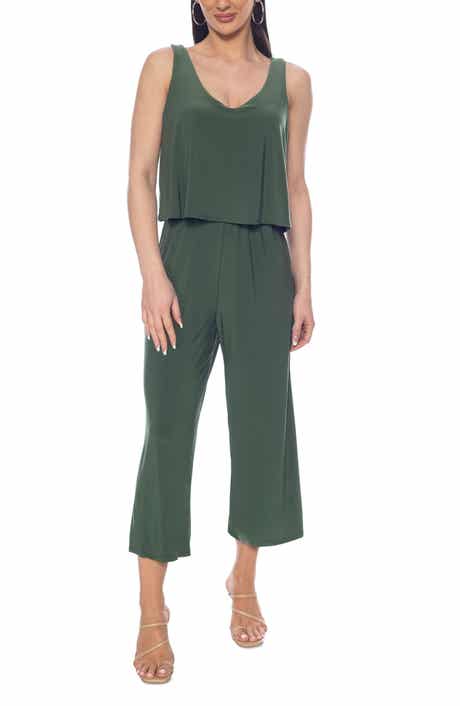 TASH AND SOPHIE Overlay Crop Jumpsuit