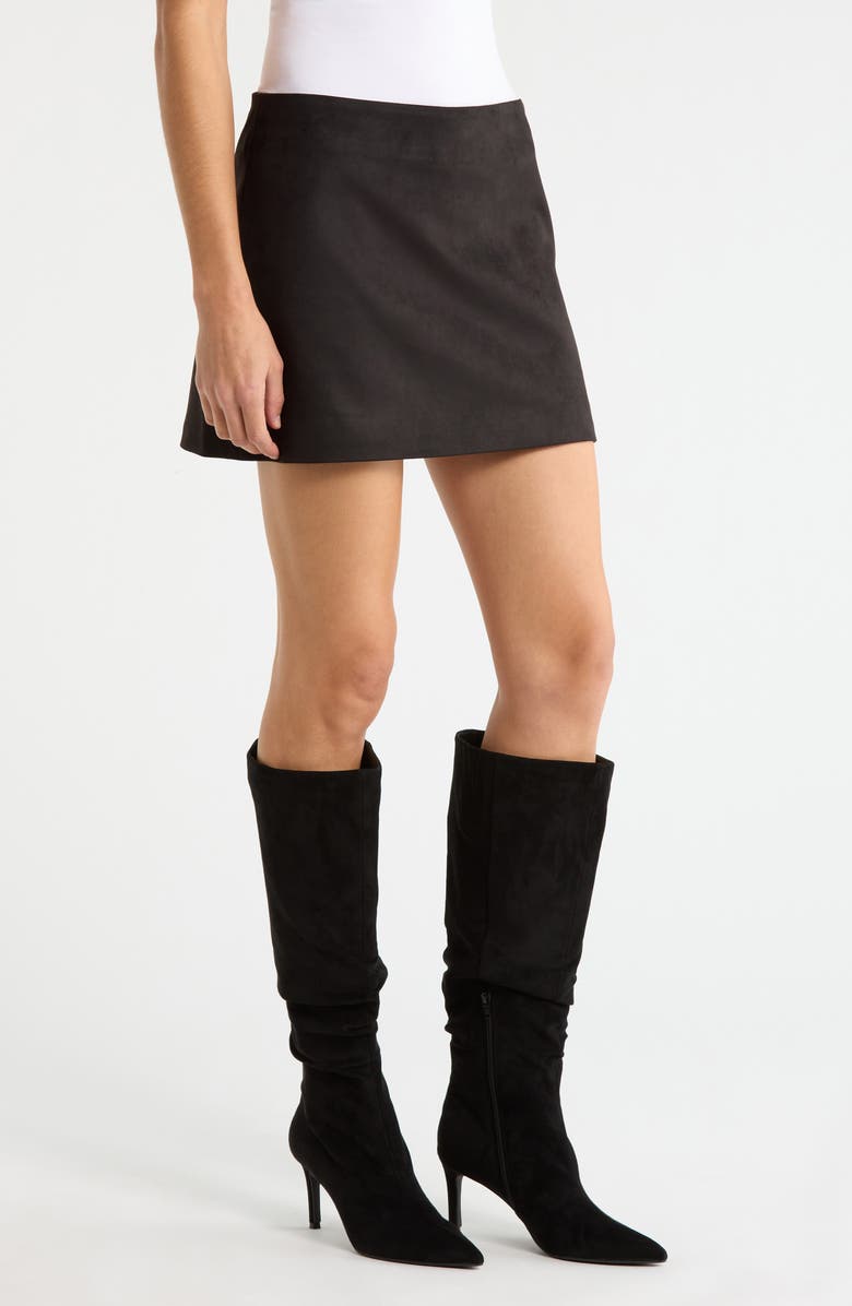 WAYF Madeline Miniskirt, Alternate, color, Black