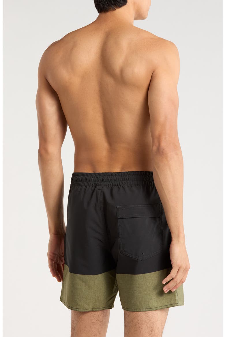 Manic Swim Trunks, Alternate, color, BLACK GREEN