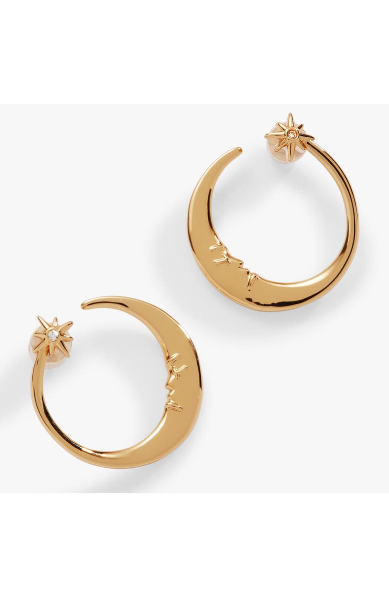 Alex and Ani Crescent Moon Hoop Earrings, Main, color,