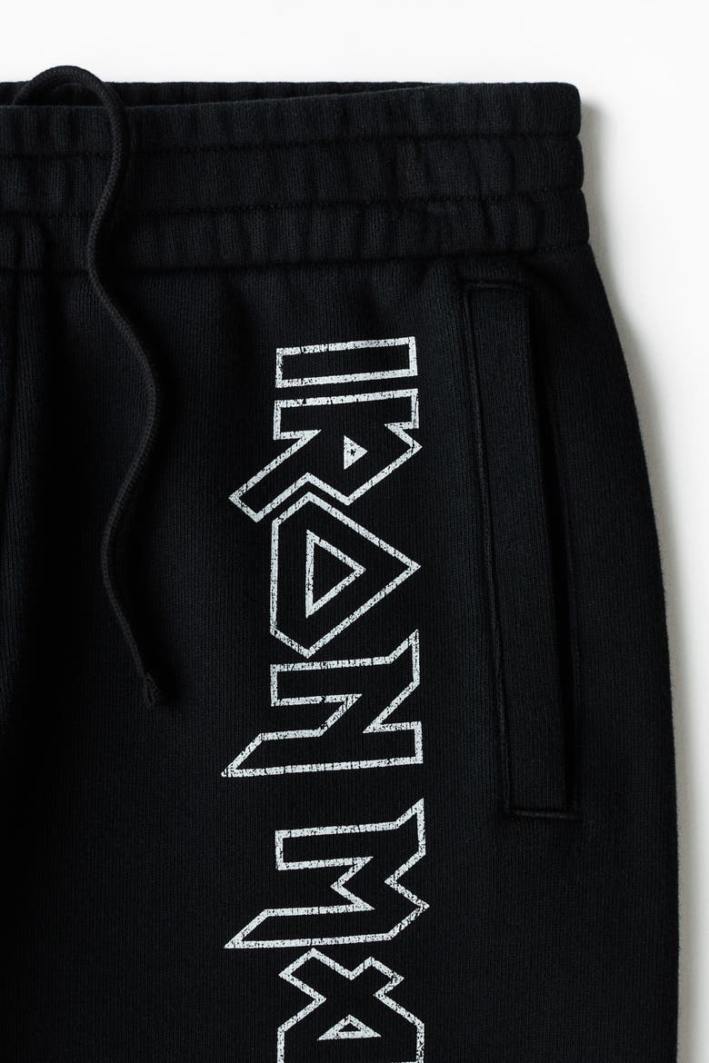 Relaxed-fit Sweatshorts, Alternate, color, Black/Iron Maiden