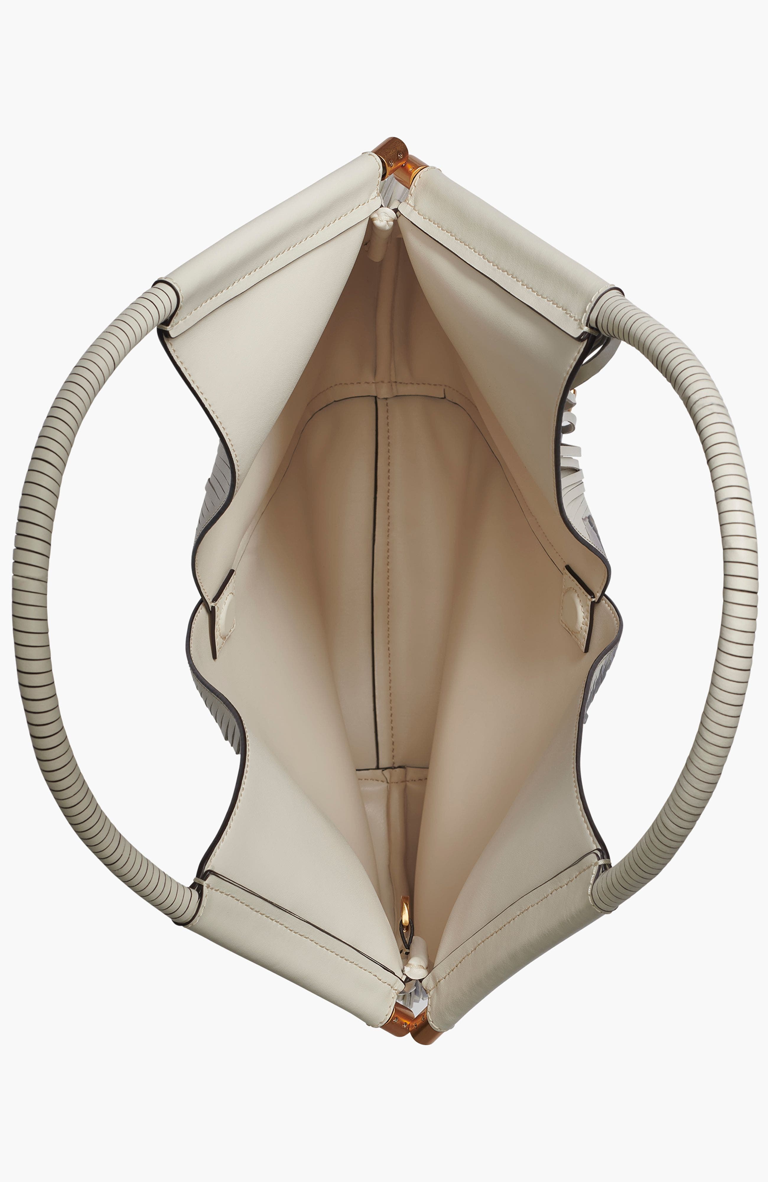 Donna Karan New York Baldwin Large Floral Lasercut Shoulder, Alternate, color, Bone