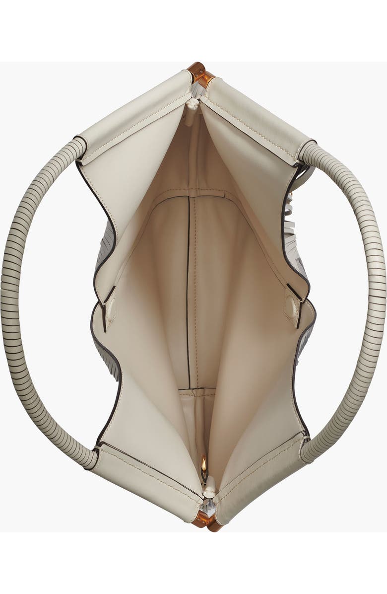 Donna Karan New York Baldwin Large Floral Lasercut Shoulder, Alternate, color, Bone