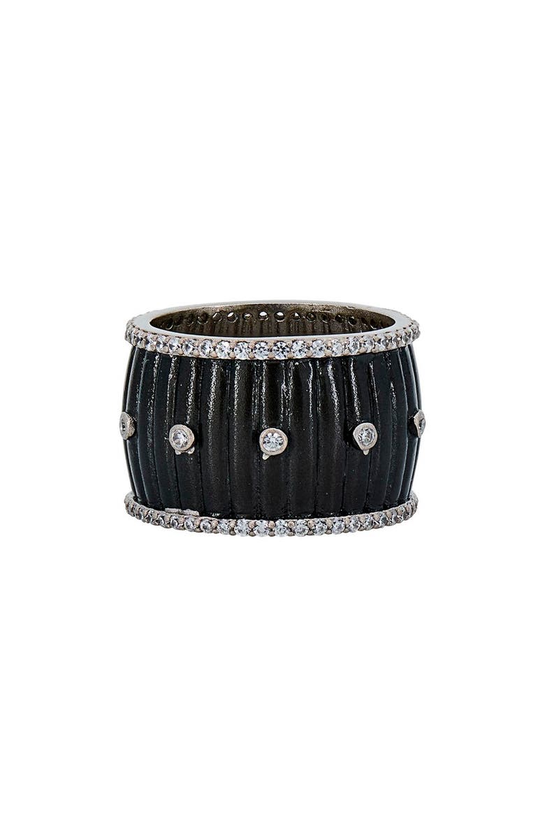 FREIDA ROTHMAN Industrial Finish Ribbed Metro Cigar Band Ring, Main, color, 