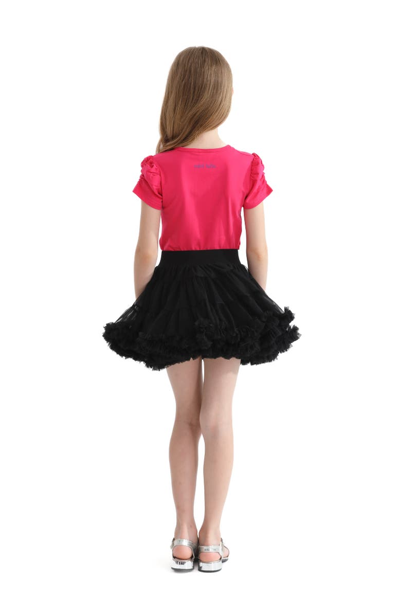 Mimi Tutu Bow Tulle Skirt, Alternate, color, Black