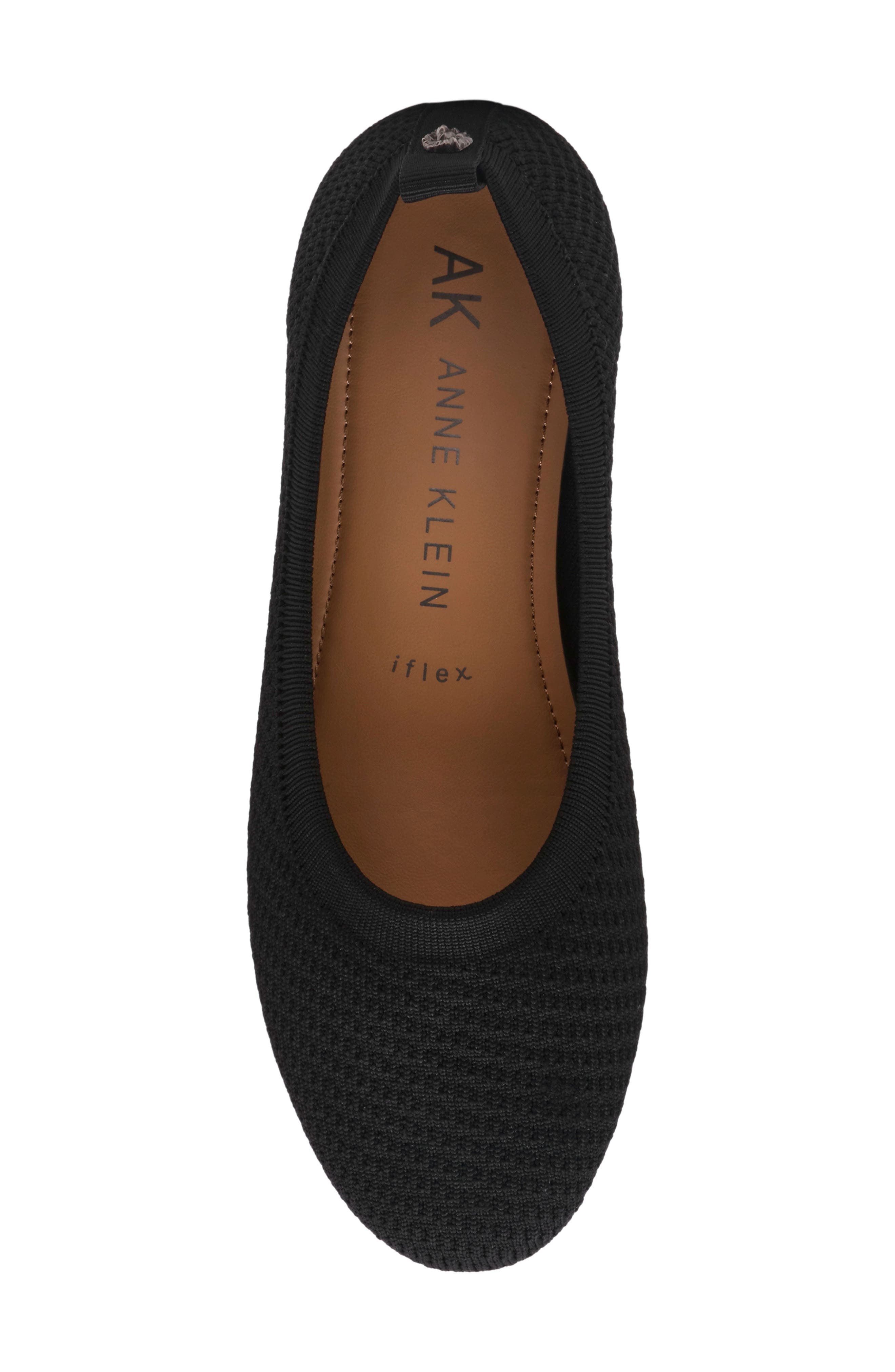 Anne Klein Joyy Knit Ballet Flat, Alternate, color, Black