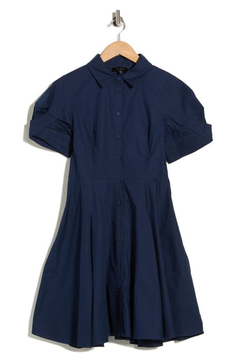 Balloon Sleeve Shirtdress