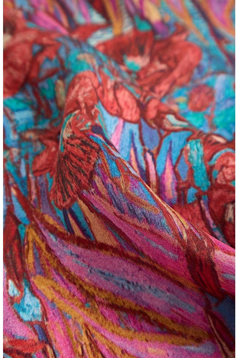 Pure Silk Abstract Square Scarf, Alternate, color, Multi