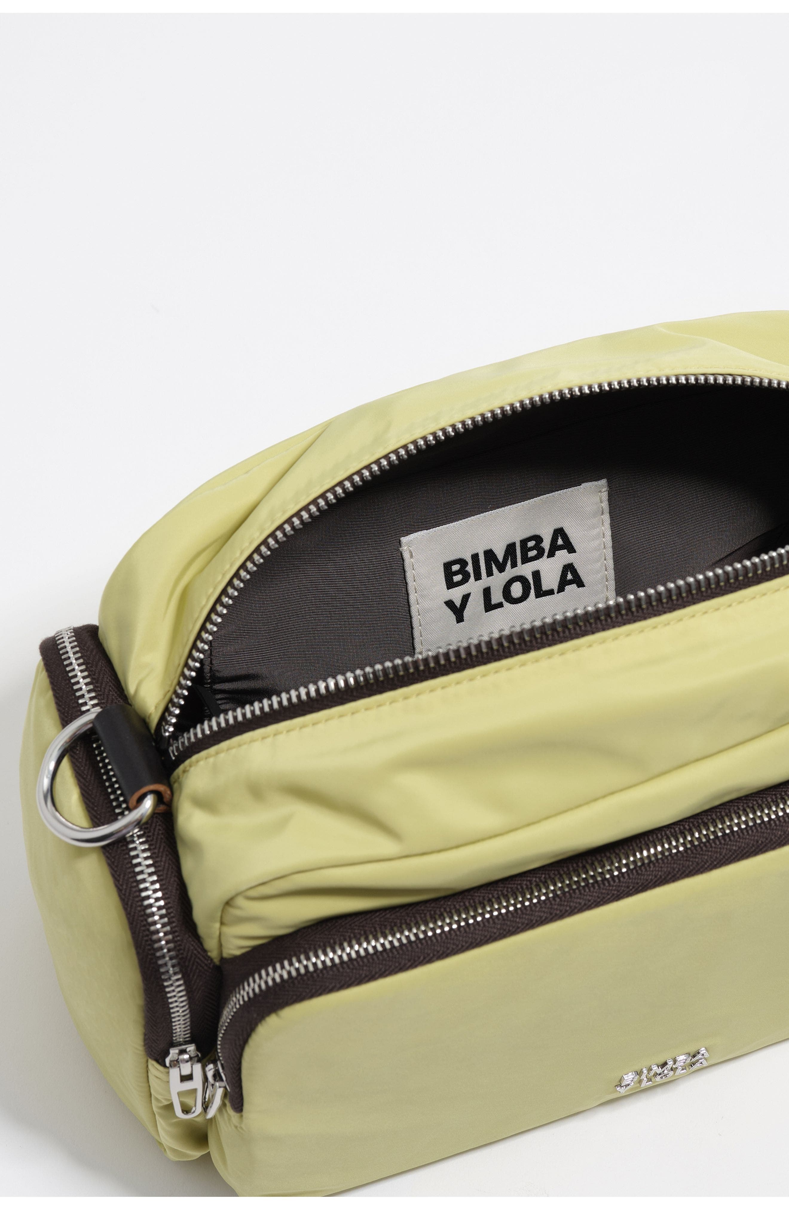 Bimba y Lola Medium Nylon Pocket Crossbody Bag, Alternate, color, Pale Lime