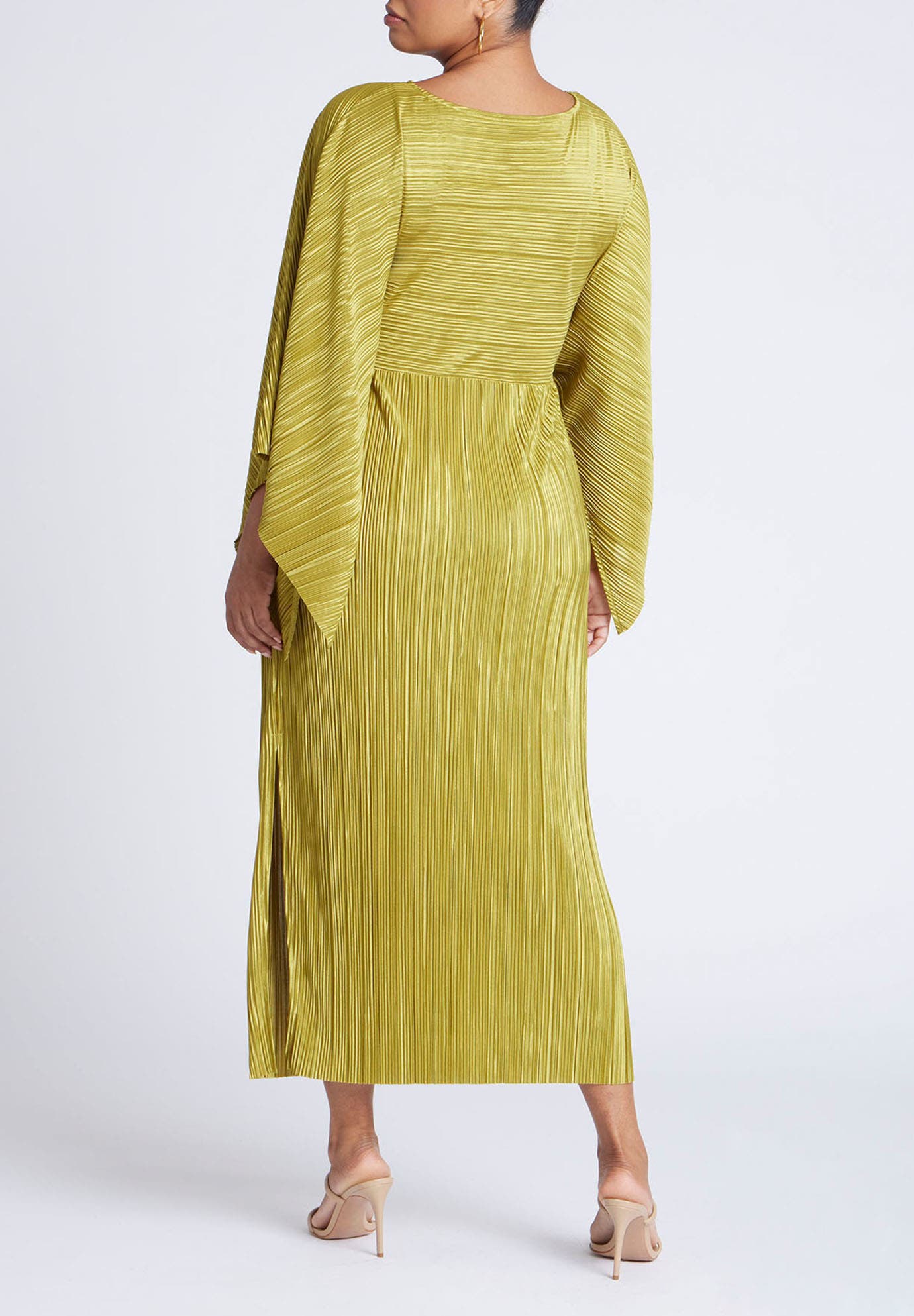 Cape Effect Plisse Dress - image 2