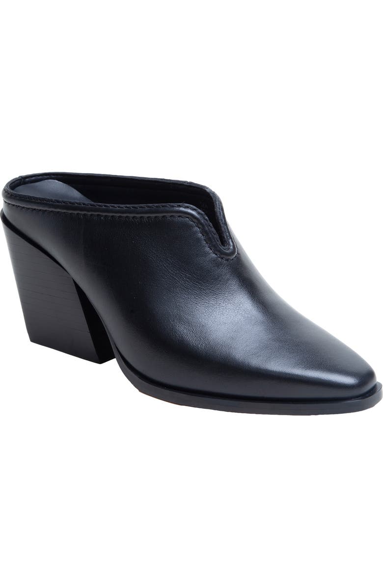 Linea Paolo Shelleyx Mule, Main, color, Black Leather