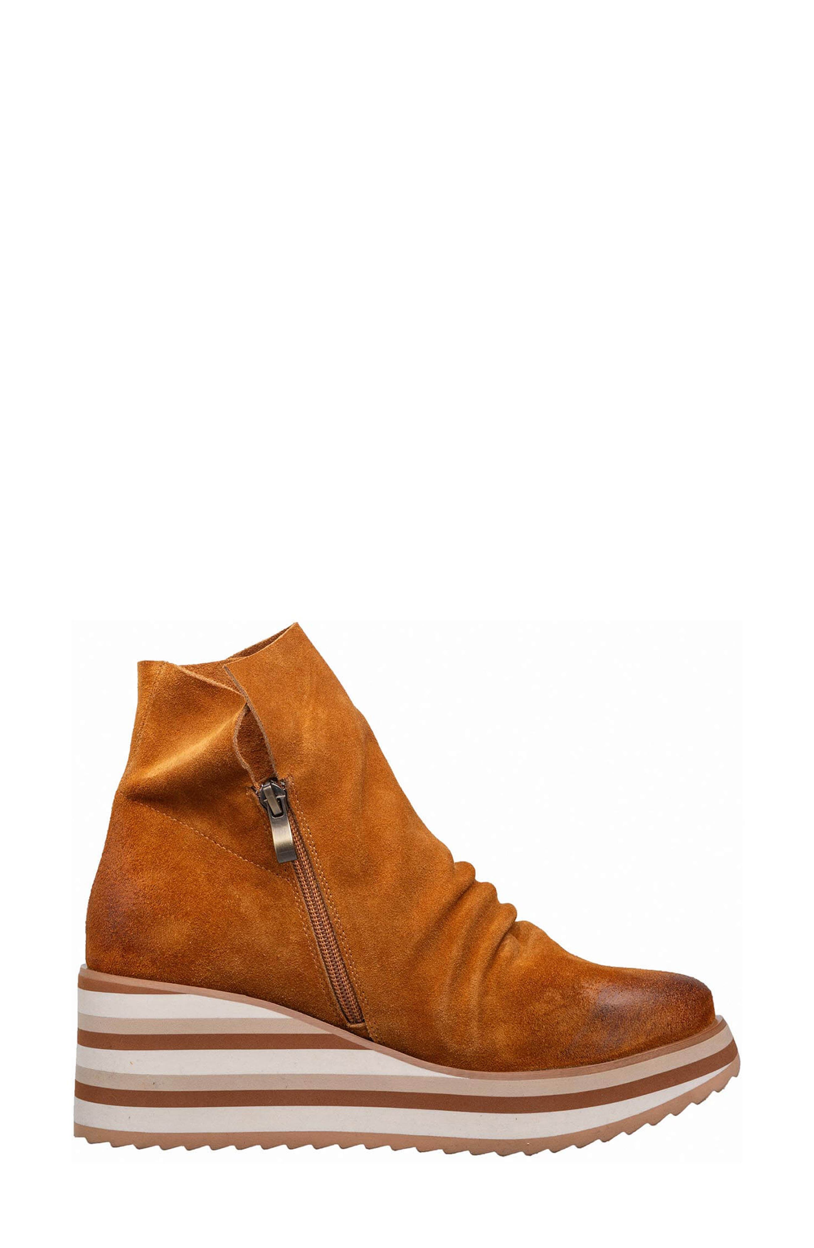 ANTELOPE Kirsten Platform Wedge Boot, Alternate, color, Cognac